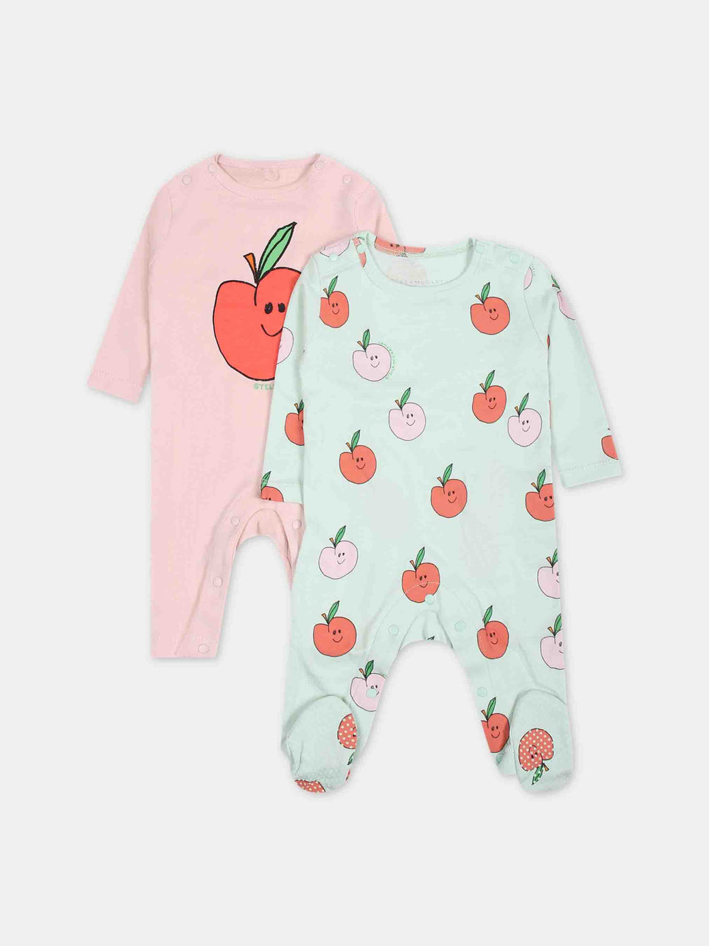 Multicolor set for baby girl with apple